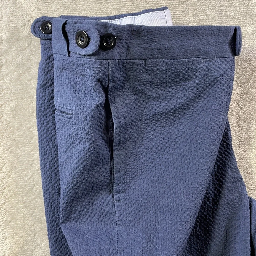 Sid Mashburn Navy Blue Seersucker Chinos